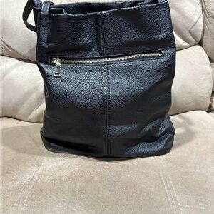 Black Genuine Leather Shoulder Bag